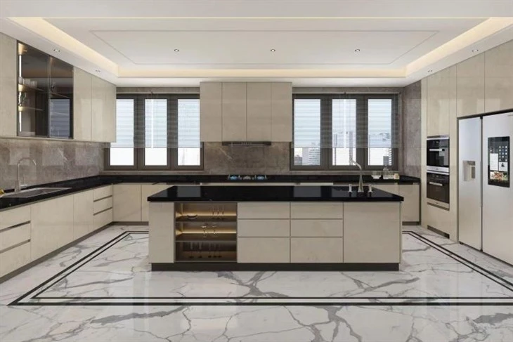 Artificial Black Quartz Kitchen Countertop